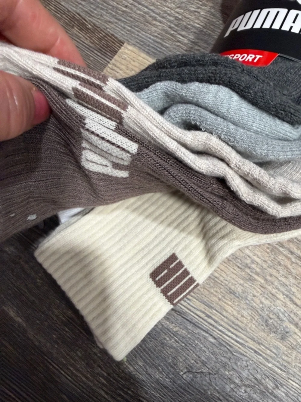 Puma Men's Dark Gray & Light Gray Athletic Ankle Socks - 6 Pack